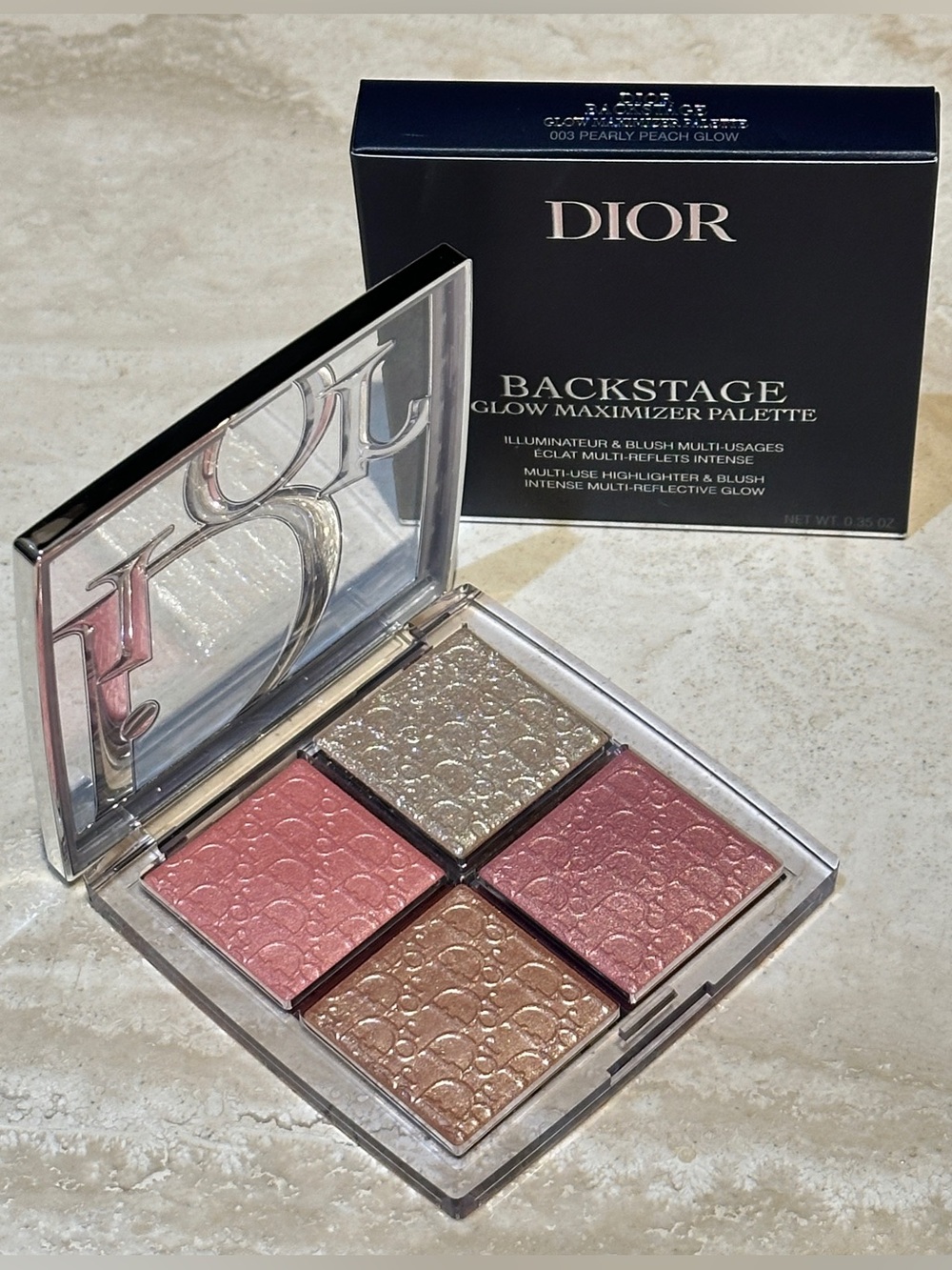 Dior Backstage Glow Face Palette 003 Pearly Peach Glow